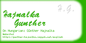 hajnalka gunther business card